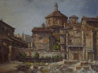 La chiesa di Piazza Vetra  Olio su MDF - 30 x 40